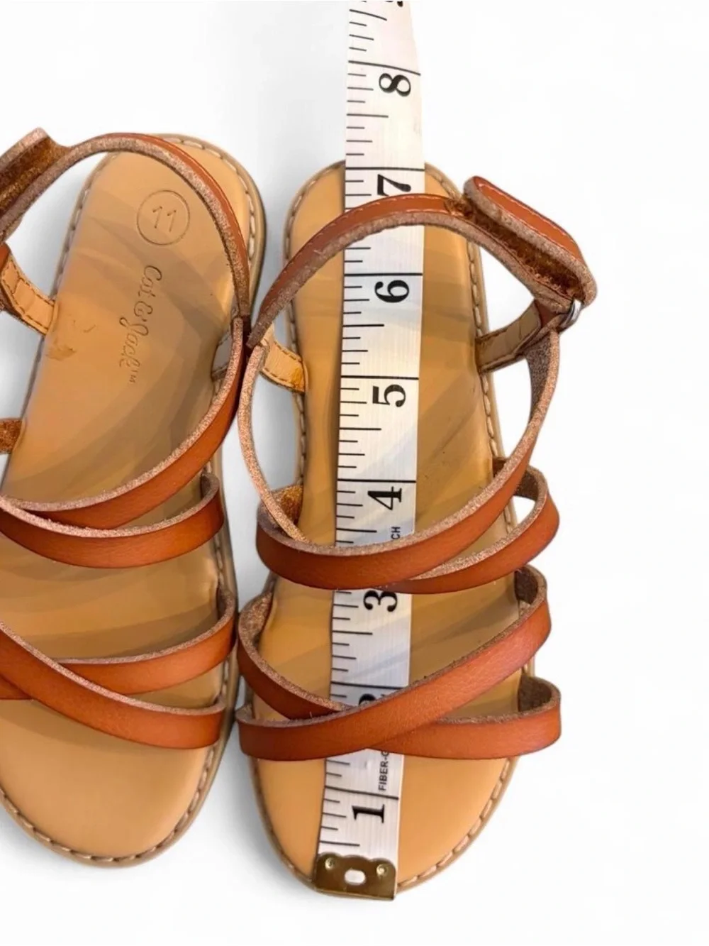 11 little girls brown strappy everyday sandals summer shoes